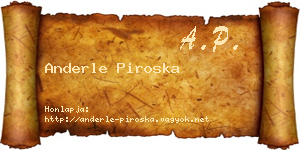 Anderle Piroska névjegykártya