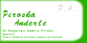 piroska anderle business card